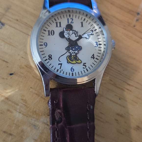Minnie Mouse Silver and Brown Women's Watch - Picture 1 of 4